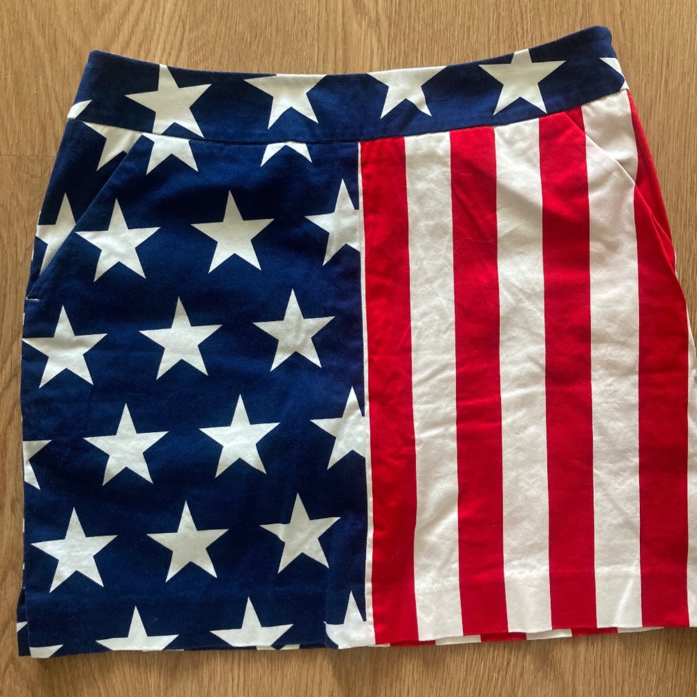 Red, White And Blue, Stars & Stripes  Golf Skort Size 6